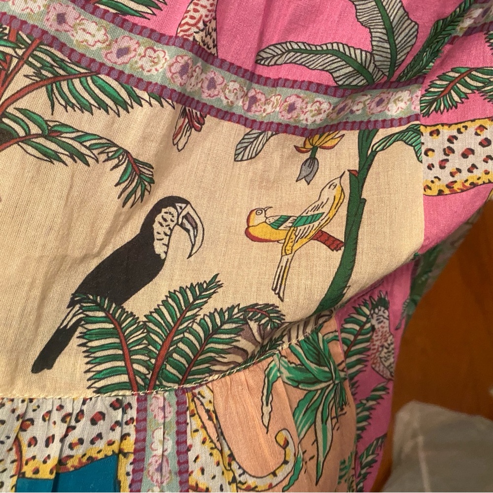 Bohemian Animal Print Midi Dress in Multicolor - Picture 12 of 15